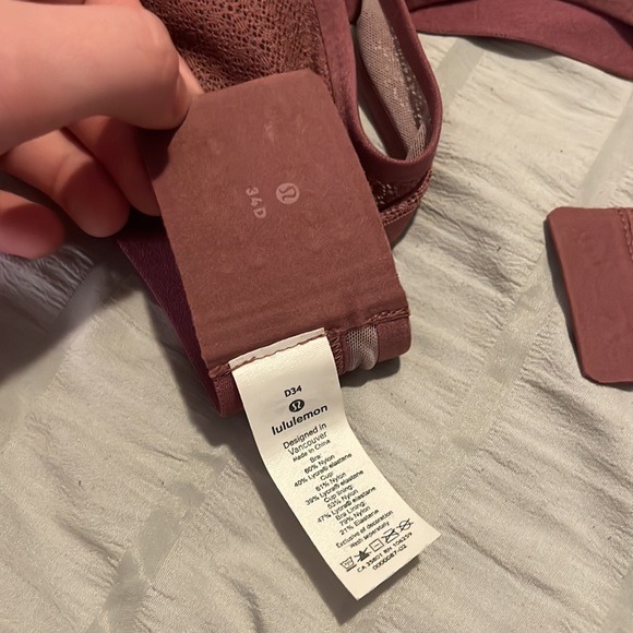 Lululemon Awake to Lace Bra Blush Women’s Medium - Picture 5 of 5